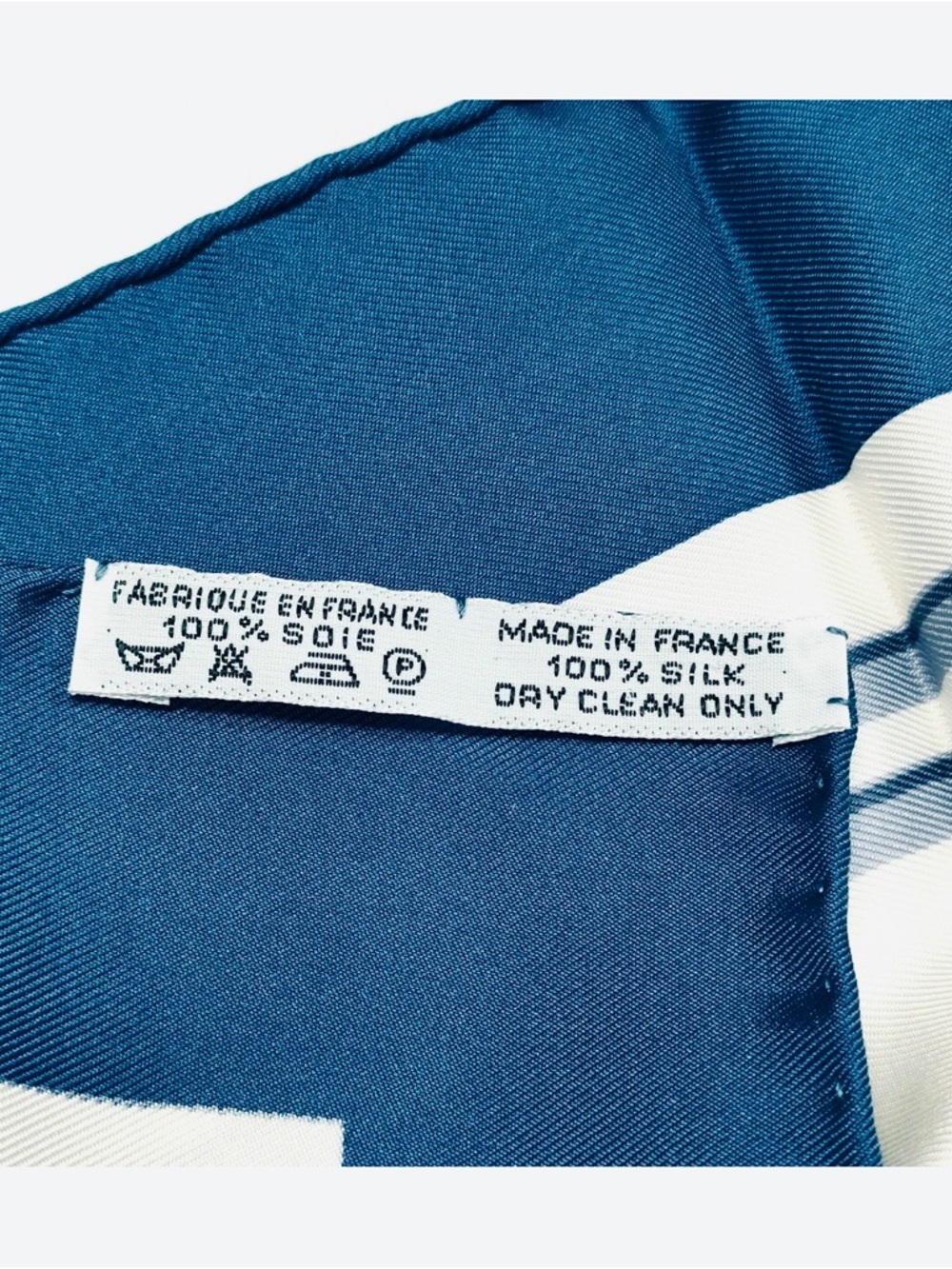 Hermès—“Brides de Gala” Navy Silk Scarf, Vintage - Picture 6 of 9